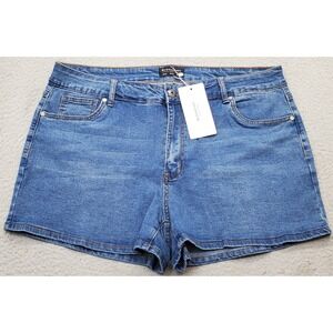 Bloomchic Denim Shorts Women's 20 Blue Regular Fit 3.25" Inseam‎ 5-Pocket Design